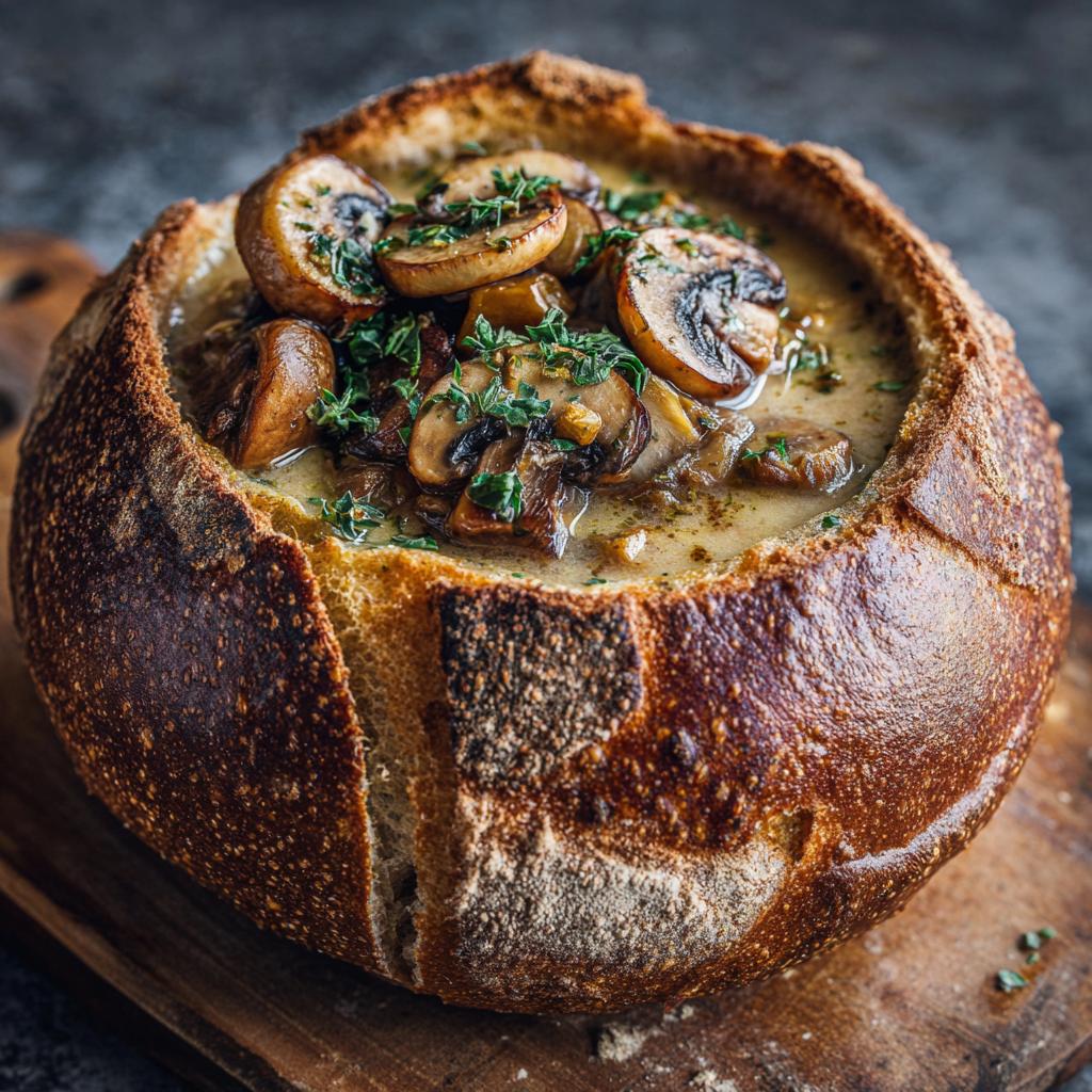 Zupa grzybowa w chlebie - detail 1