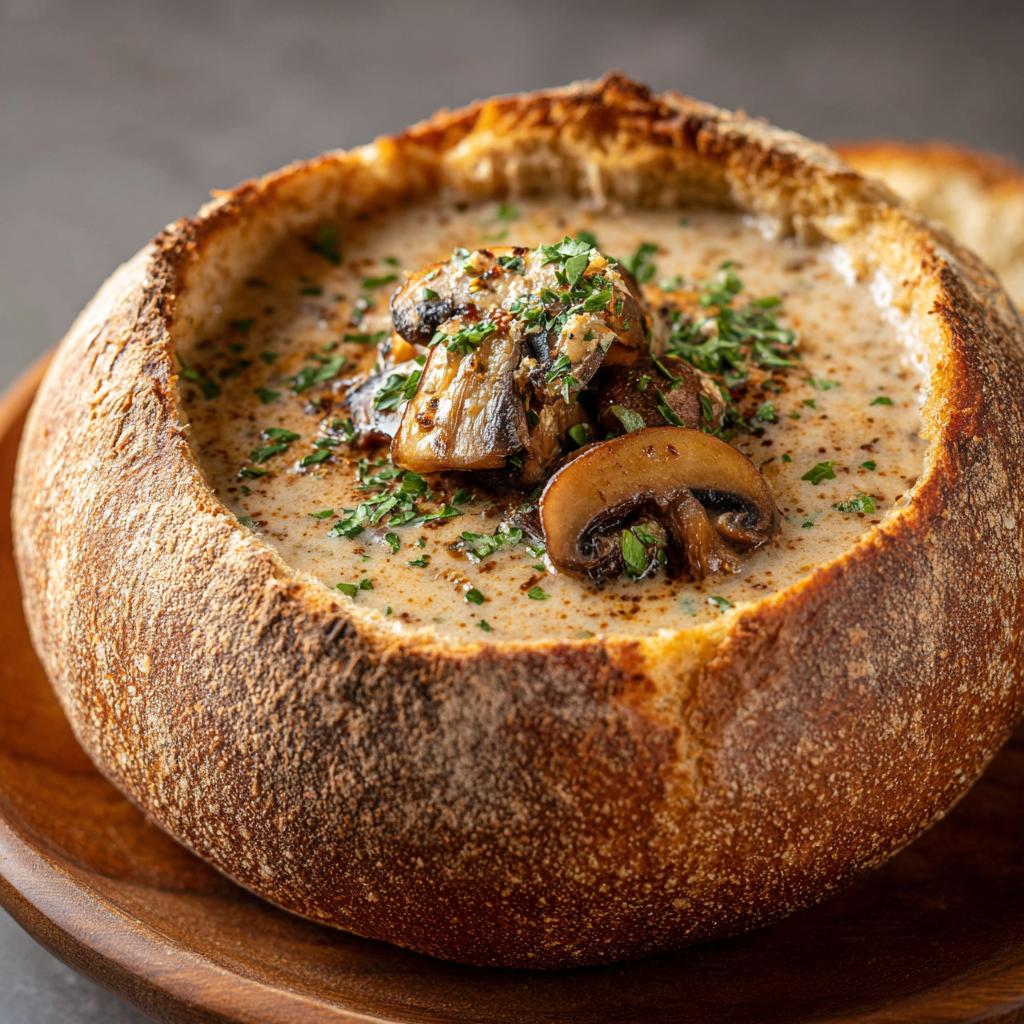 Zupa grzybowa w chlebie