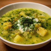 Zupa ogórkowa z ziemniakami