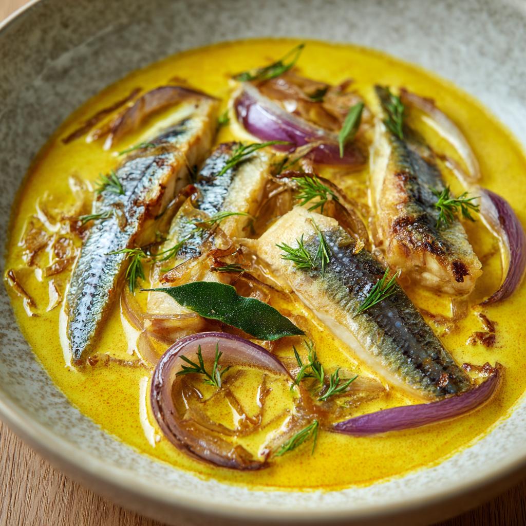 Śledź w curry i cebuli
