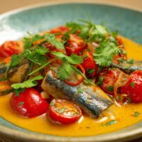 Śledź w curry i pomidorach
