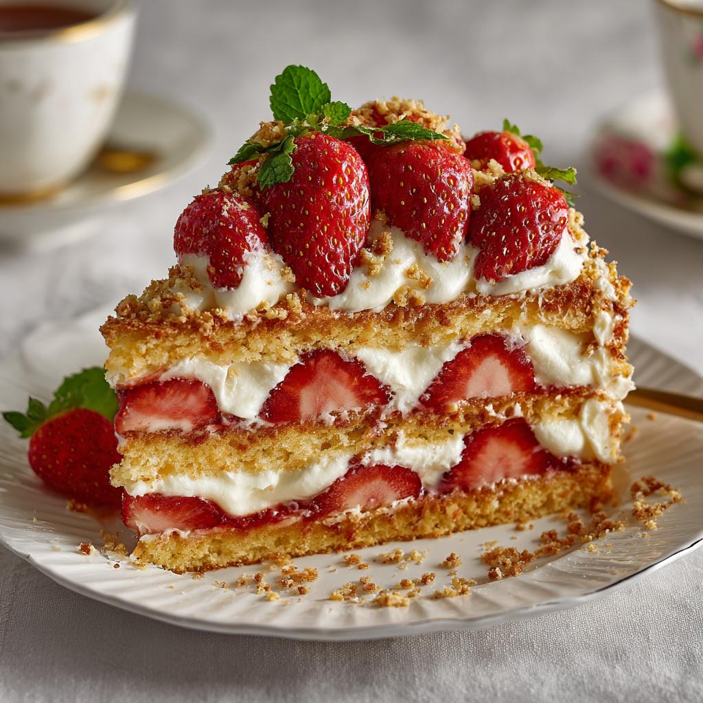 Ciasto Orzechowe z Kremem Mascarpone i Truskawkami - detail 1