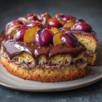 Ciasto Śliwkowe z Kremem Czekoladowym