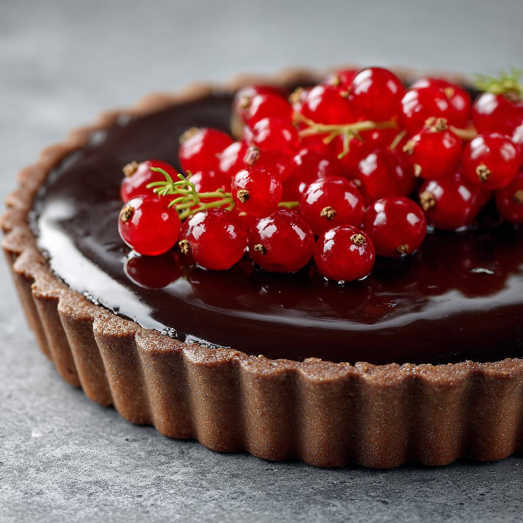 Tarta Czekoladowa z Czerwonymi Porzeczkami