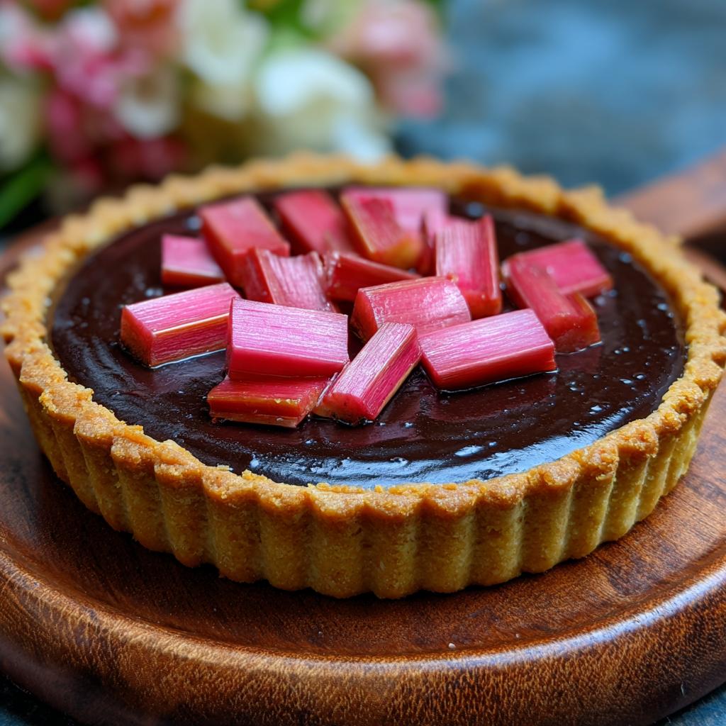 Tarta Czekoladowo-Rabarbarowa