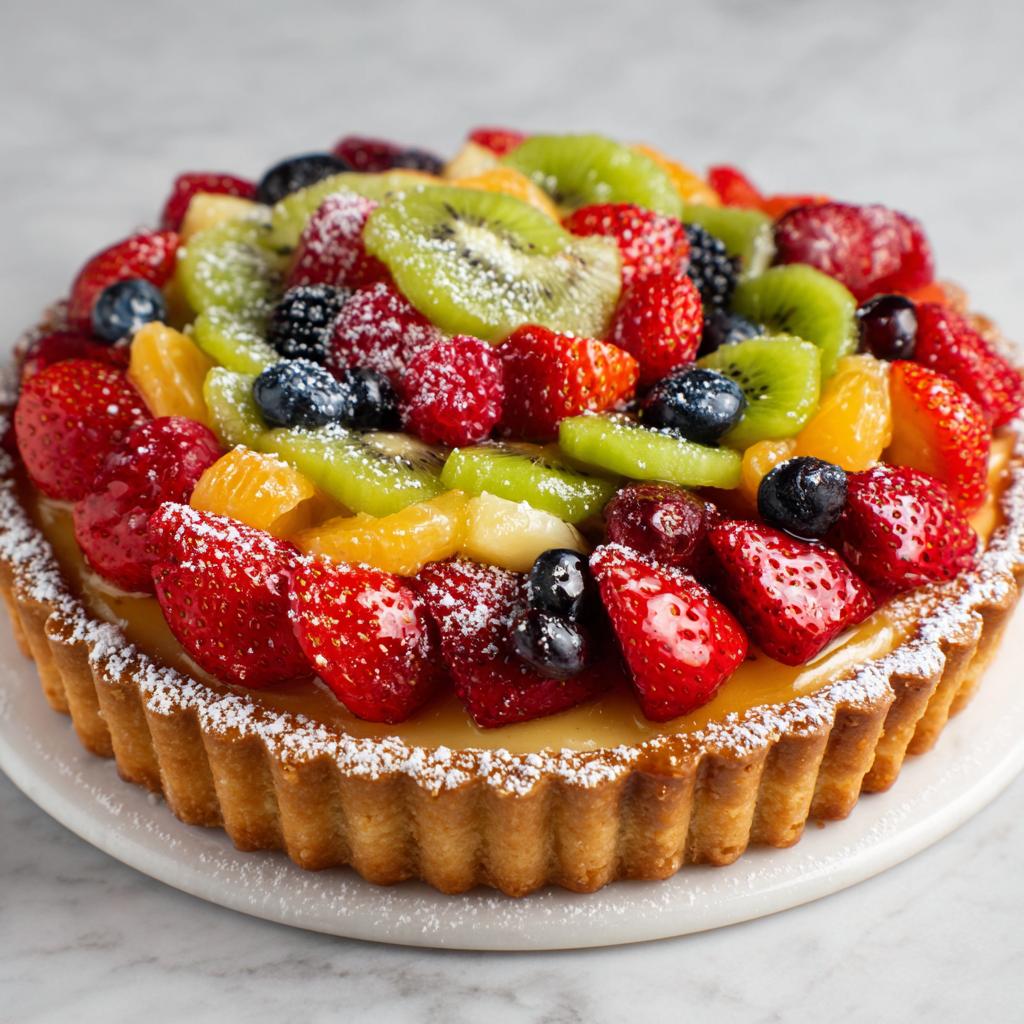 Tarta z Kremem Cynamonowym i Owocami - detail 1