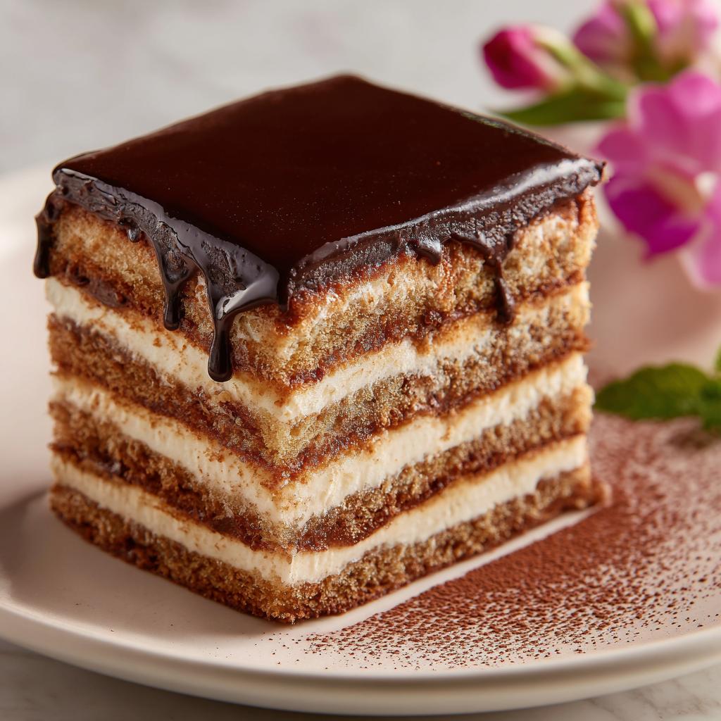 Tiramisu z polewą czekoladową