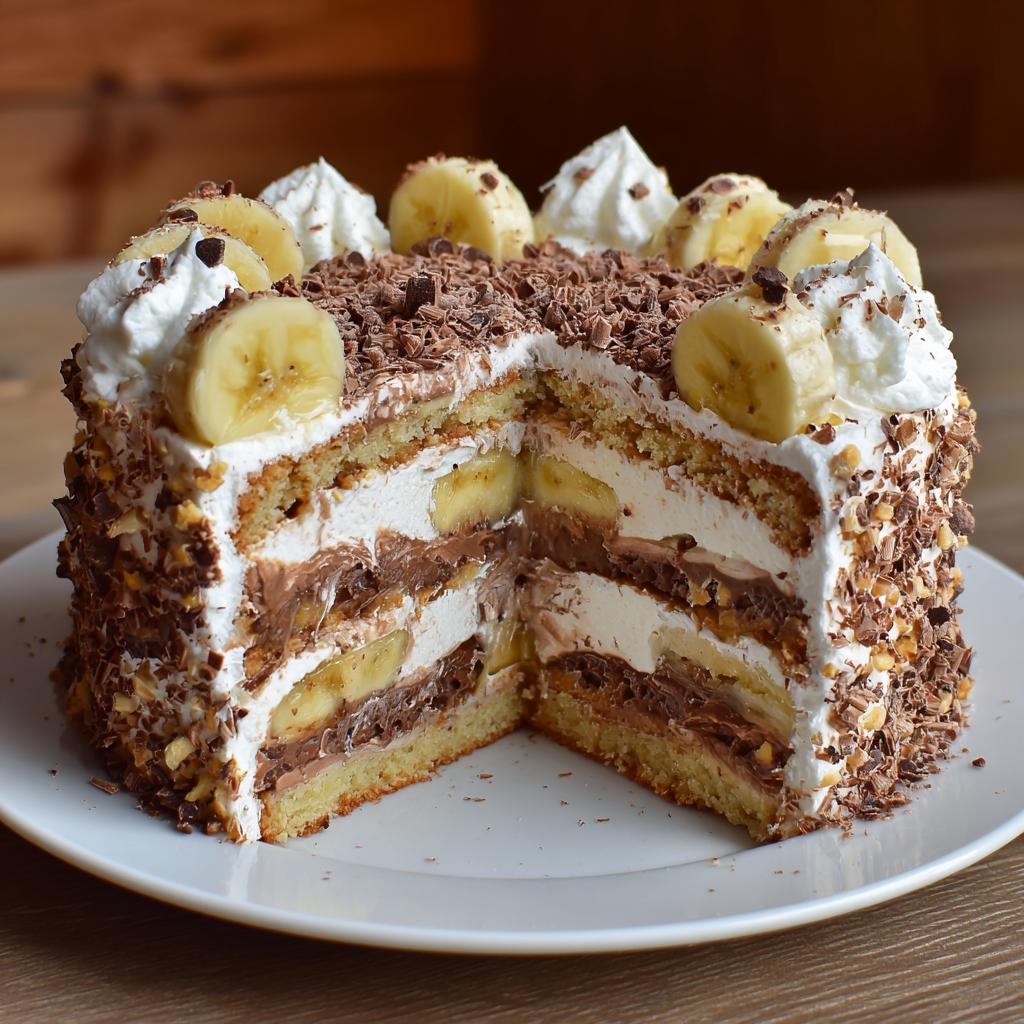 Tort Bananowy z Nutellą