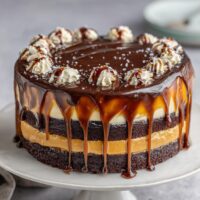 Tort Karmelowy z Czekoladą i Solą Morską