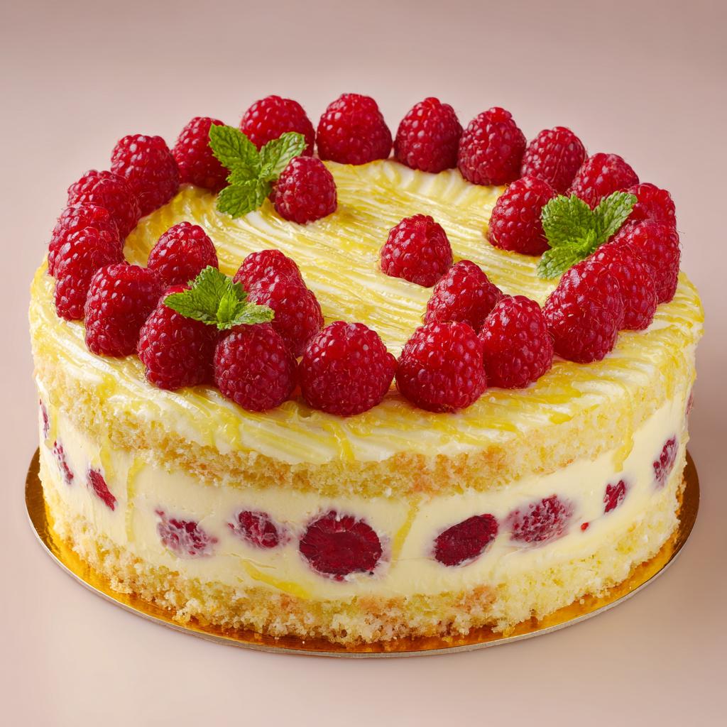Tort Malinowy z Limonkowym Kremem