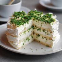 Tort Meringowy z Kremem Ziołowym