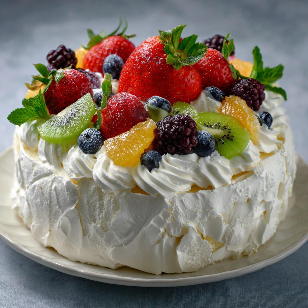 Tort Pavlova z Owocami Sezonowymi - detail 1