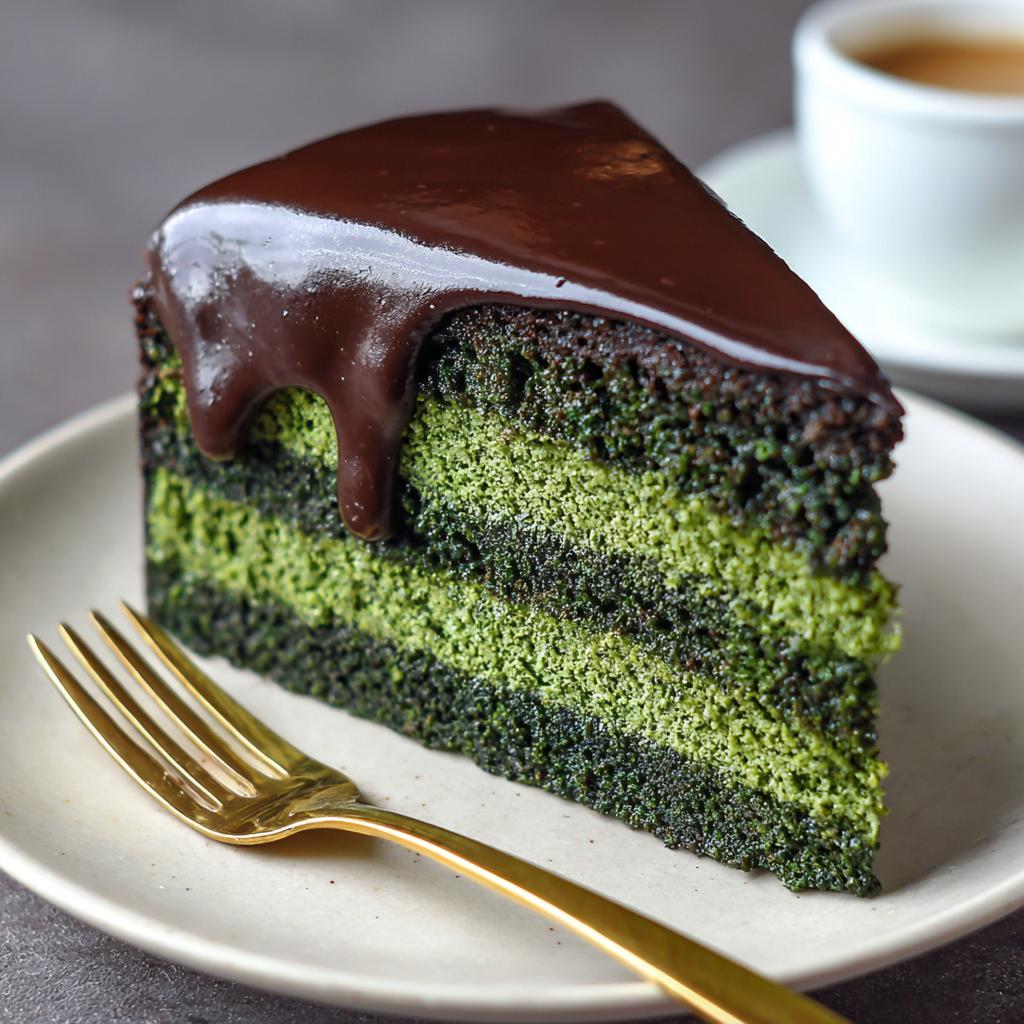 Tort Szpinakowy z Czekoladowym Ganache