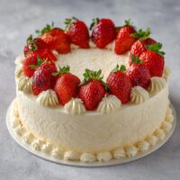 Tort Truskawkowy z Białą Czekoladą