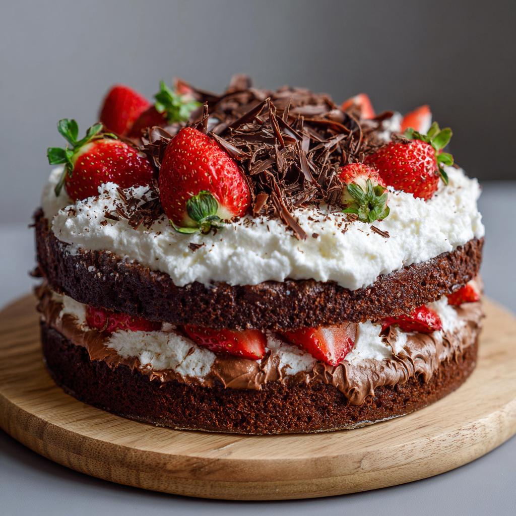 Tort Z Nutellą, Czekoladą i Truskawkami - detail 1