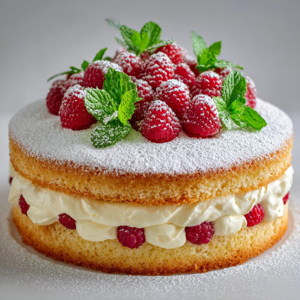 Tort z Malinami i Waniliowym Kremem