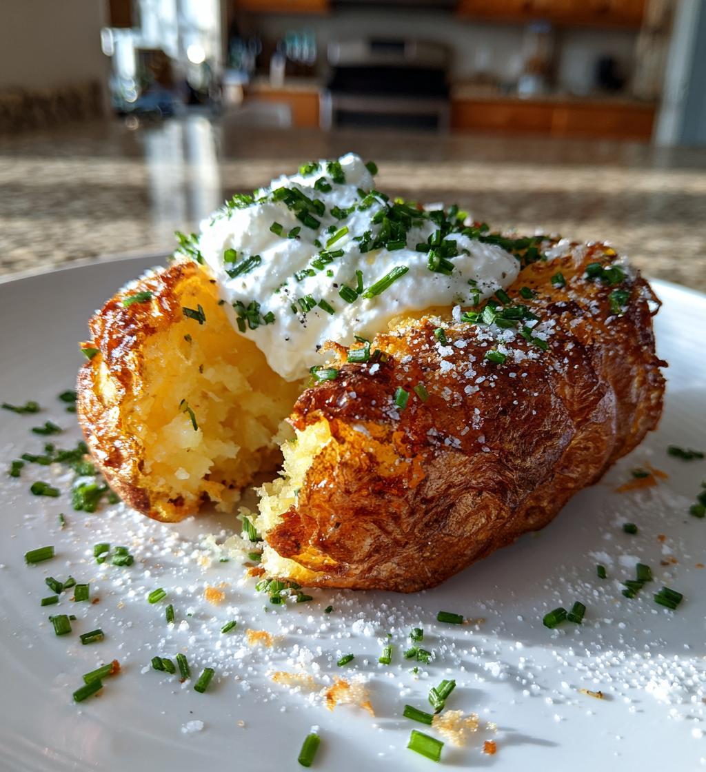air fryer baked potato is a delicious side dish