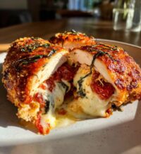 air fryer caprese stuffed chicken fillet
