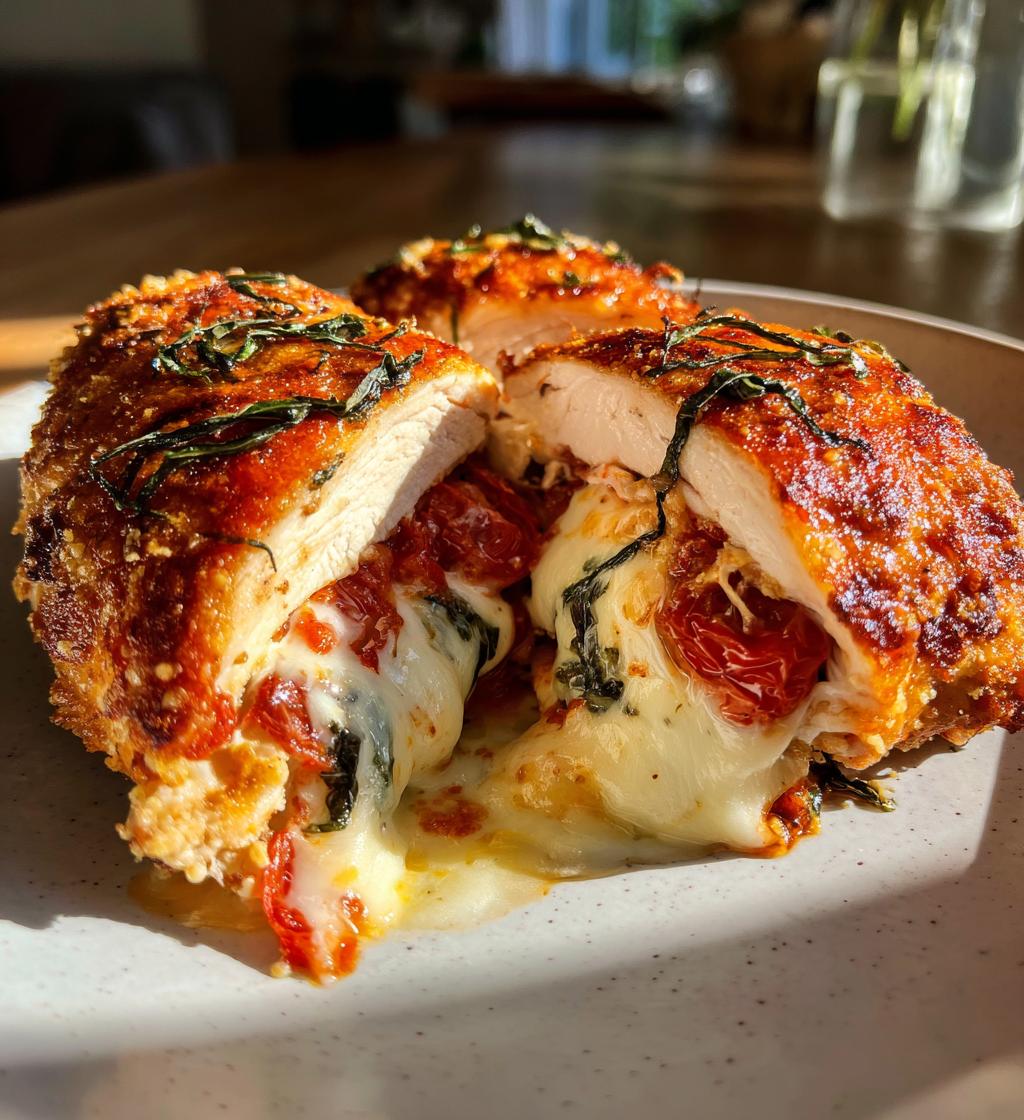 air fryer caprese stuffed chicken fillet