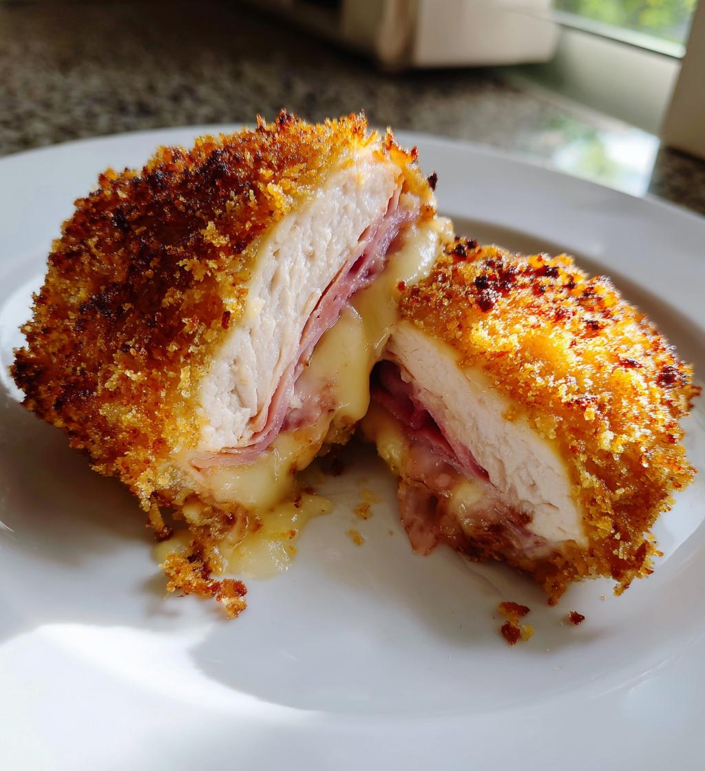 air fryer chicken cordon bleu recipe - detail 1