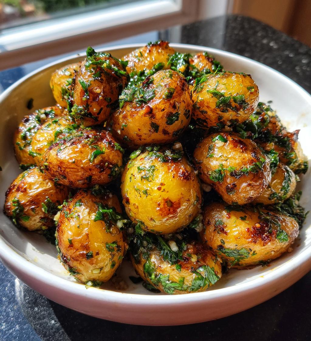 air fryer garlic and parsley baby potatoes are delicious - detail 1
