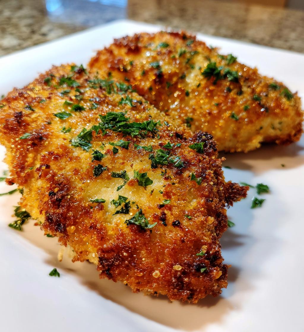 air fryer garlic parmesan chicken fillet - detail 1