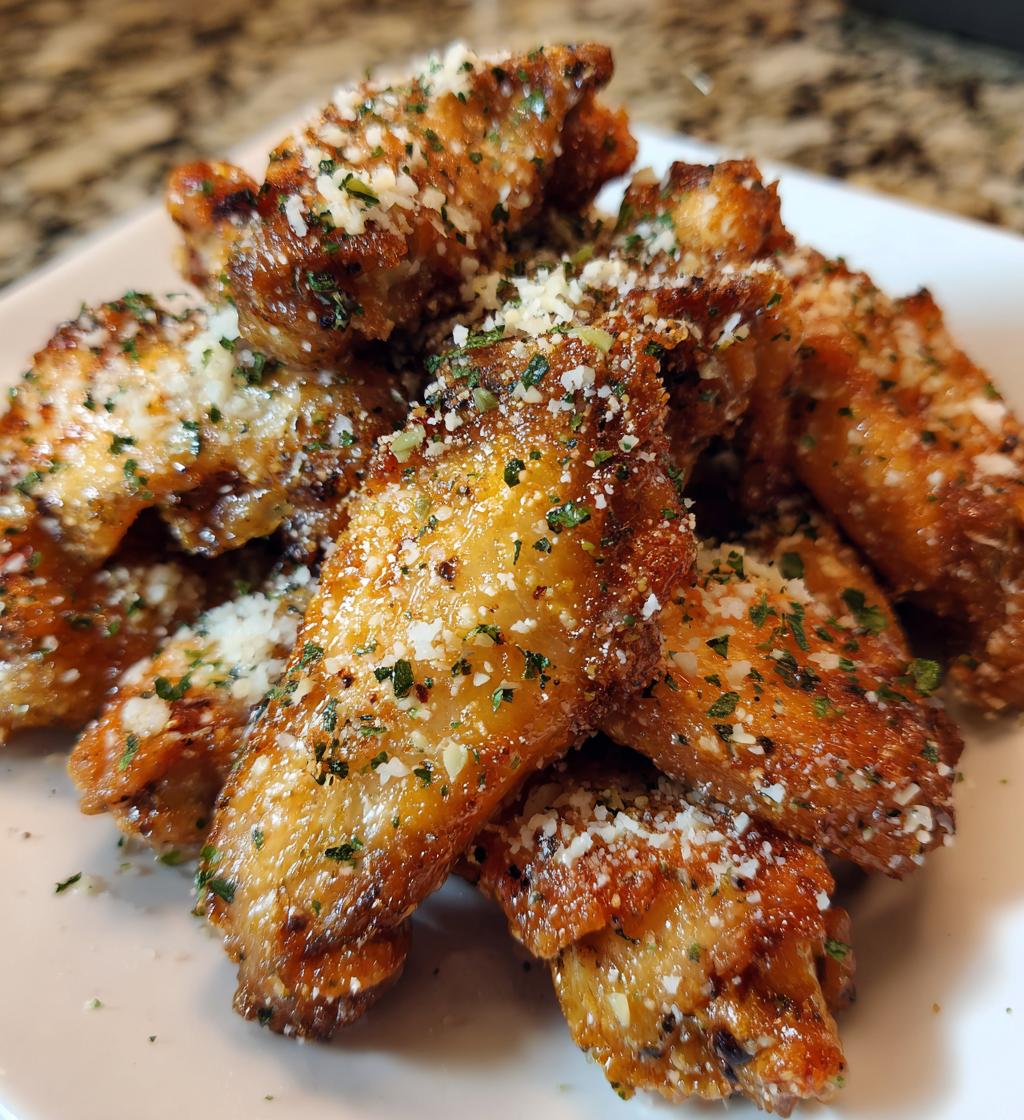 air fryer garlic parmesan wings recipe - detail 1