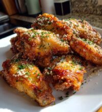 air fryer garlic parmesan wings recipe