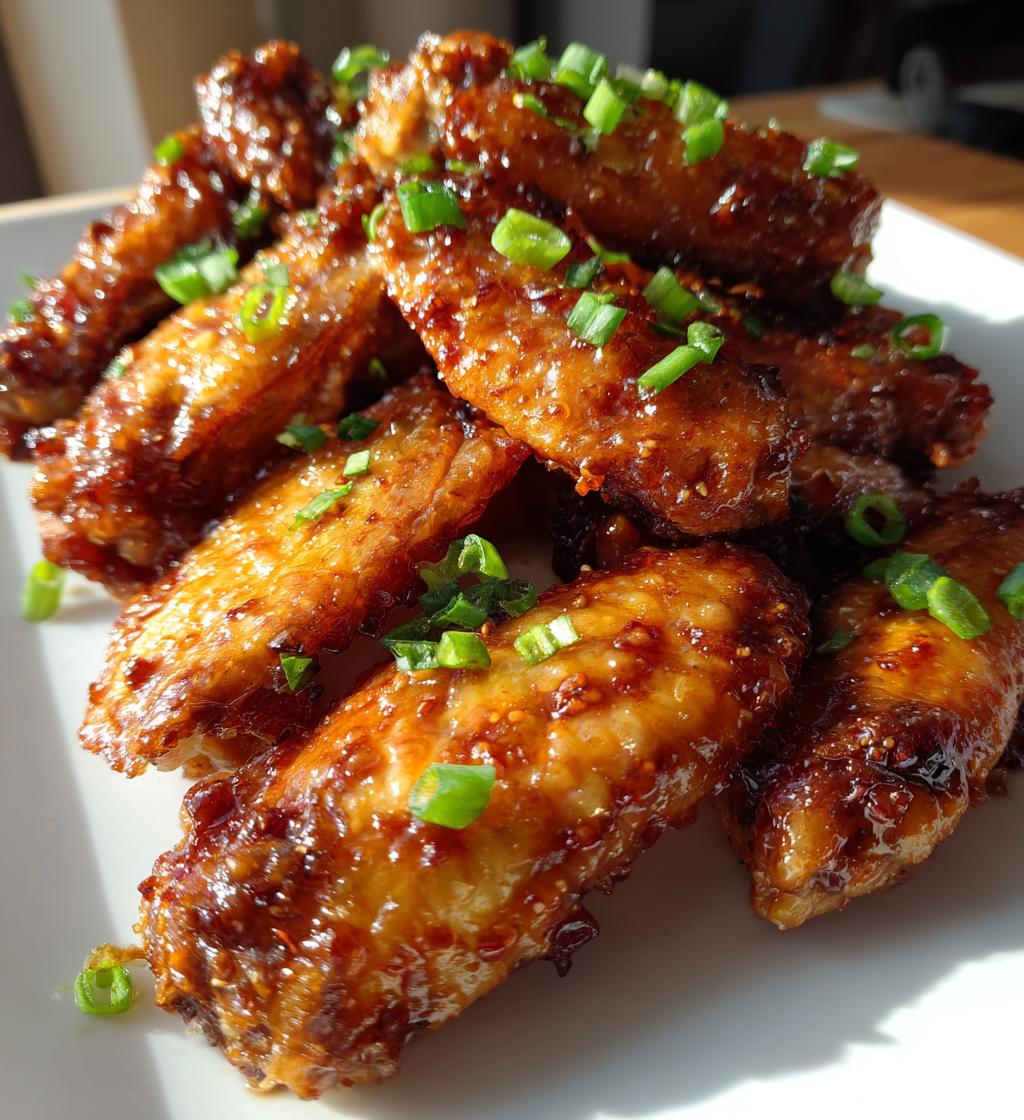 air fryer honey garlic wings recipe - detail 1
