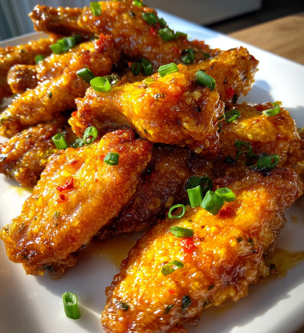 air fryer honey garlic wings recipe