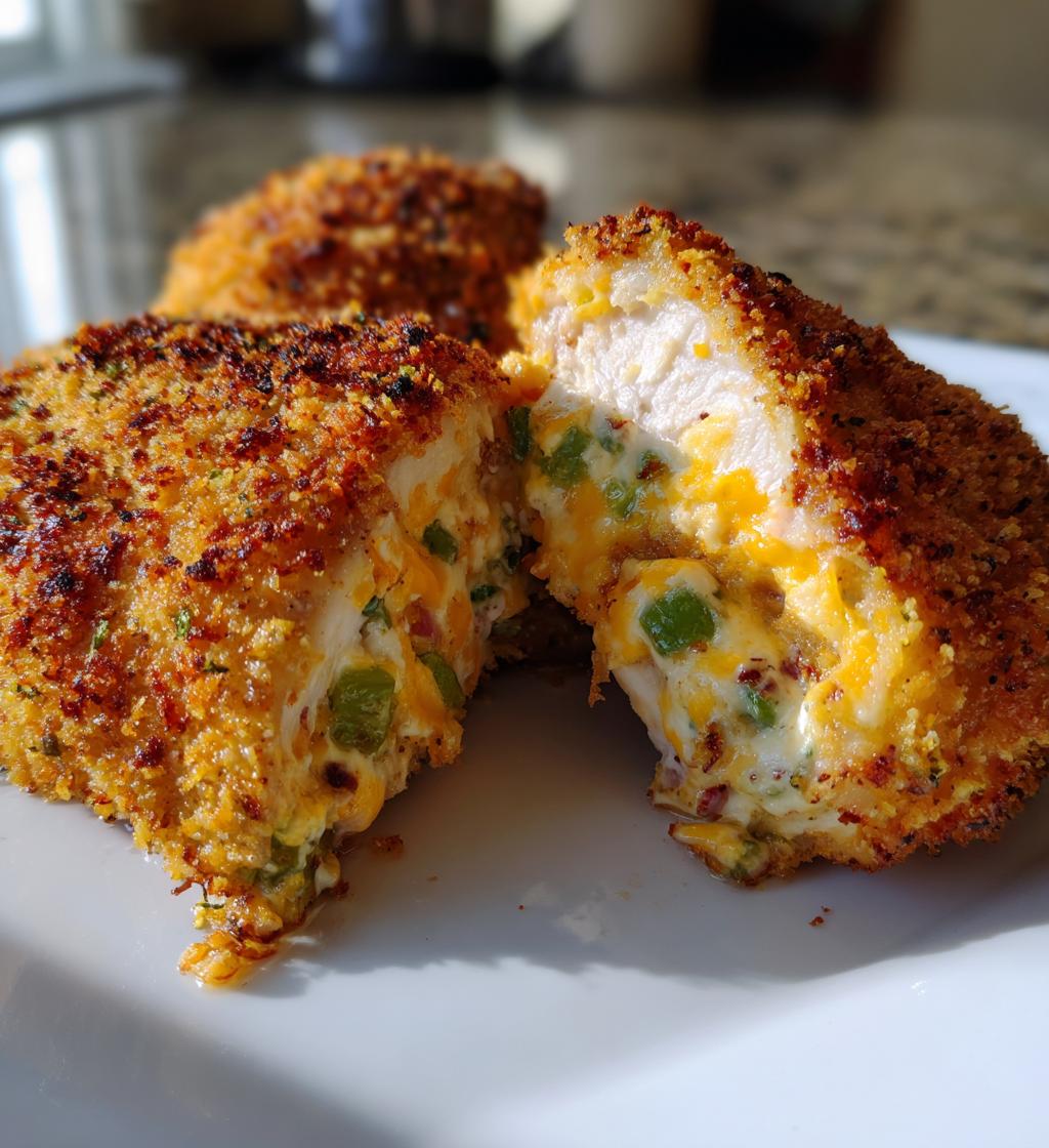 air fryer jalapeno popper stuffed chicken fillet - detail 1