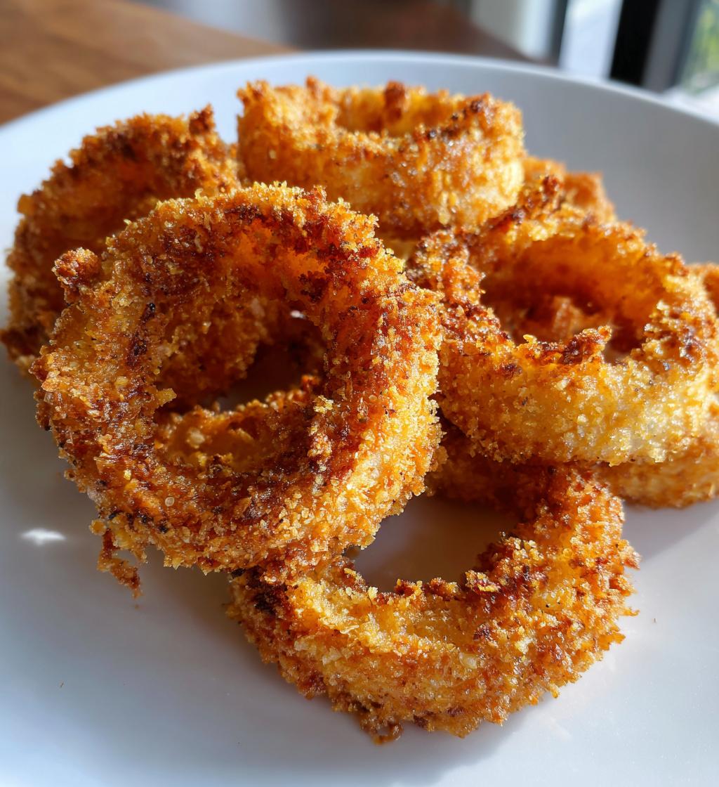air fryer onion rings crispy delicious recipe - detail 1