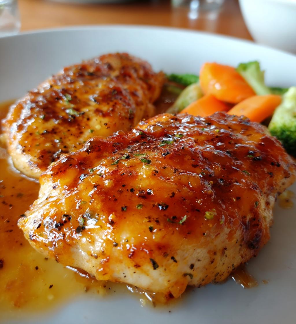 air fryer peach glazed chicken fillet recipe - detail 1