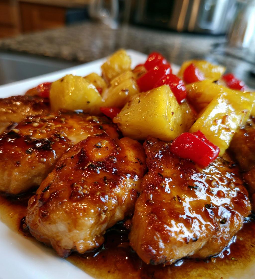 air fryer pineapple teriyaki chicken fillet recipe - detail 1