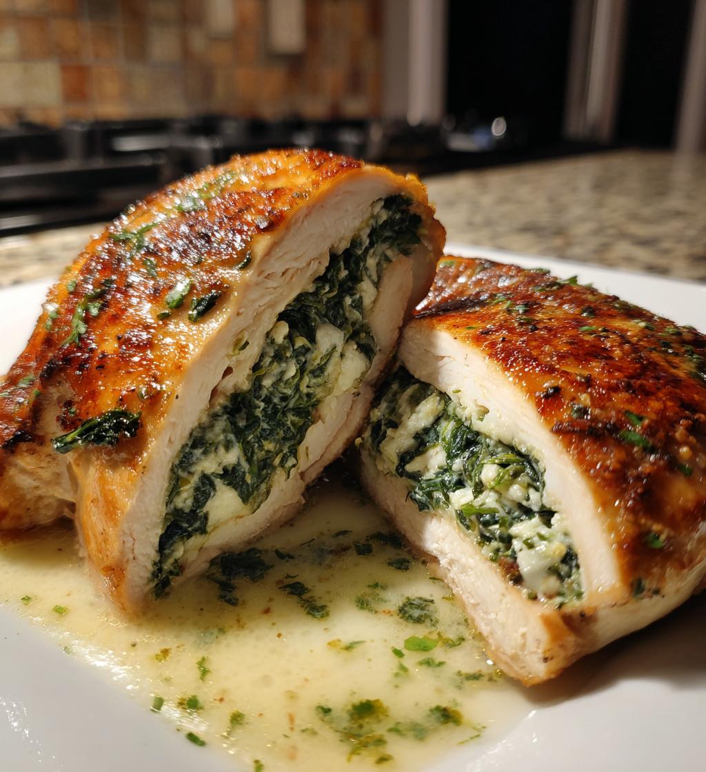 air fryer spinach and cheese stuffed chicken breast delights - detail 1