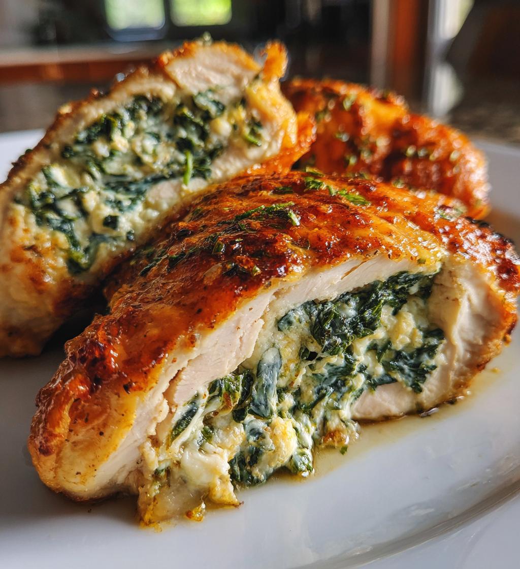 air fryer spinach and feta stuffed chicken breast delights - detail 1