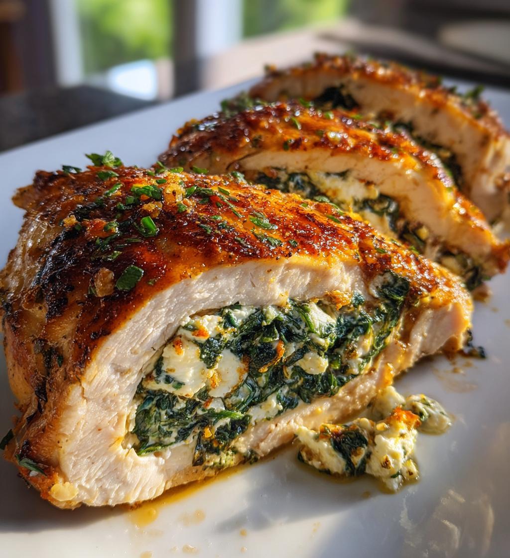 air fryer spinach and feta stuffed chicken breast delights