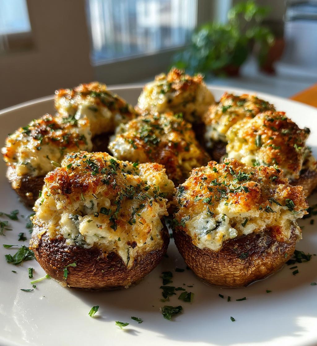 air fryer stuffed mushrooms recipe