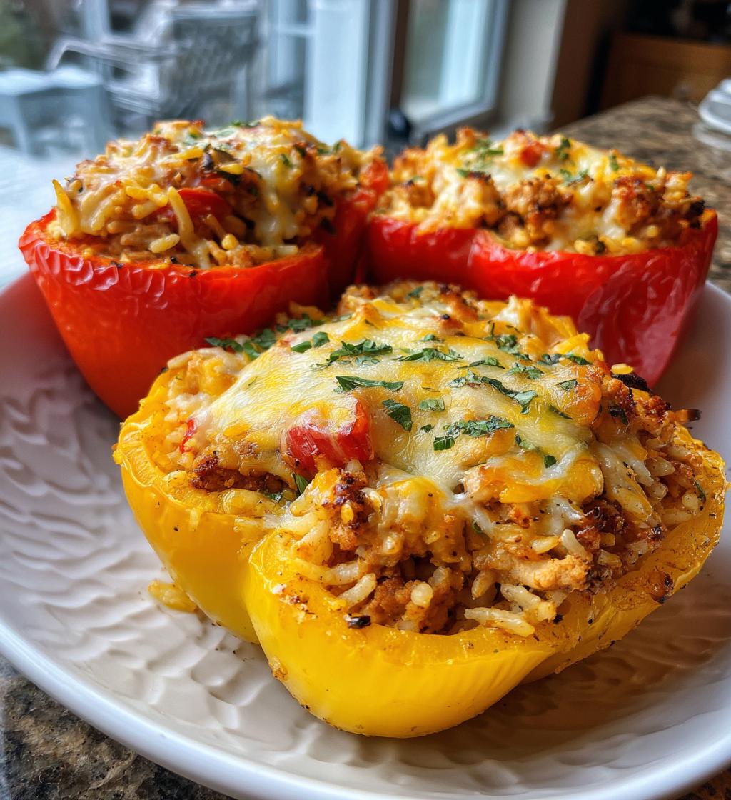 air fryer turkey stuffed peppers recipe