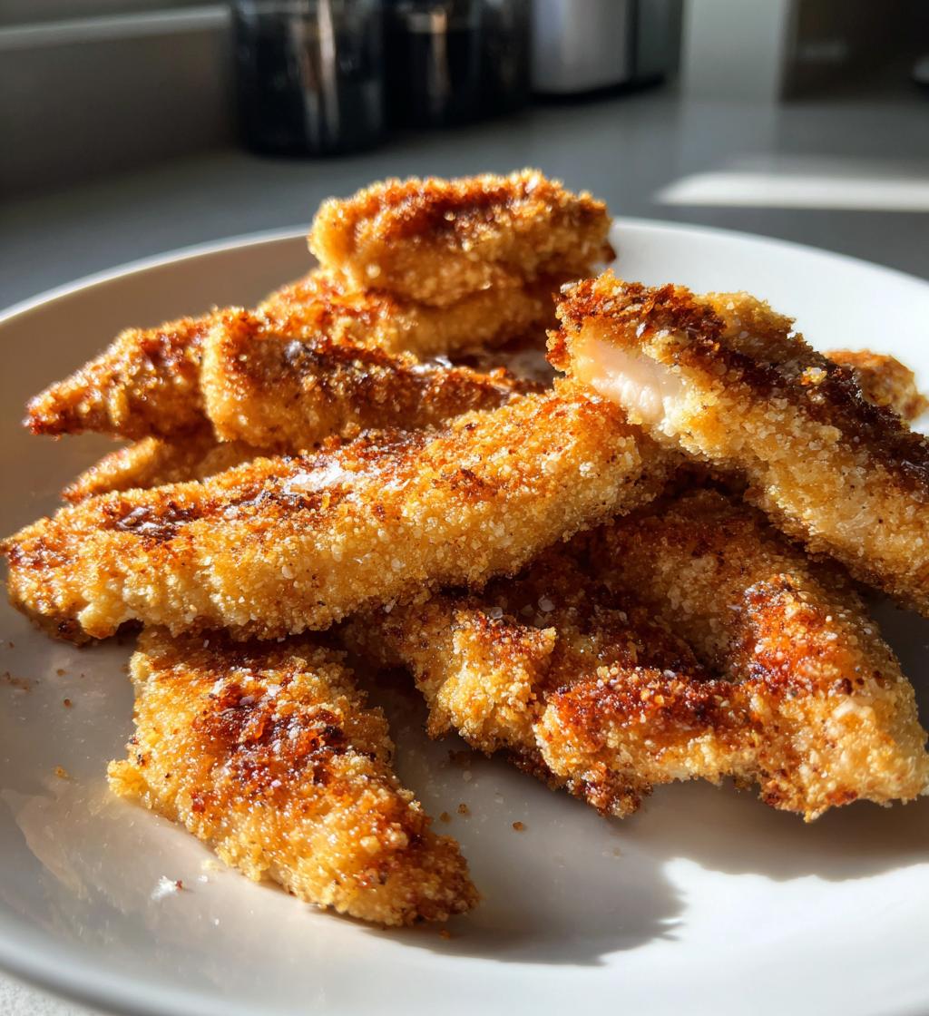 almond flour coated air fryer chicken tenders delight