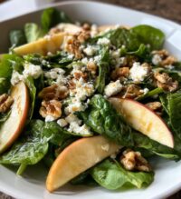 apple feta spinach salad is a delicious healthy choice