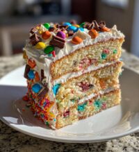 birthday cake boy celebrates with sweet treats