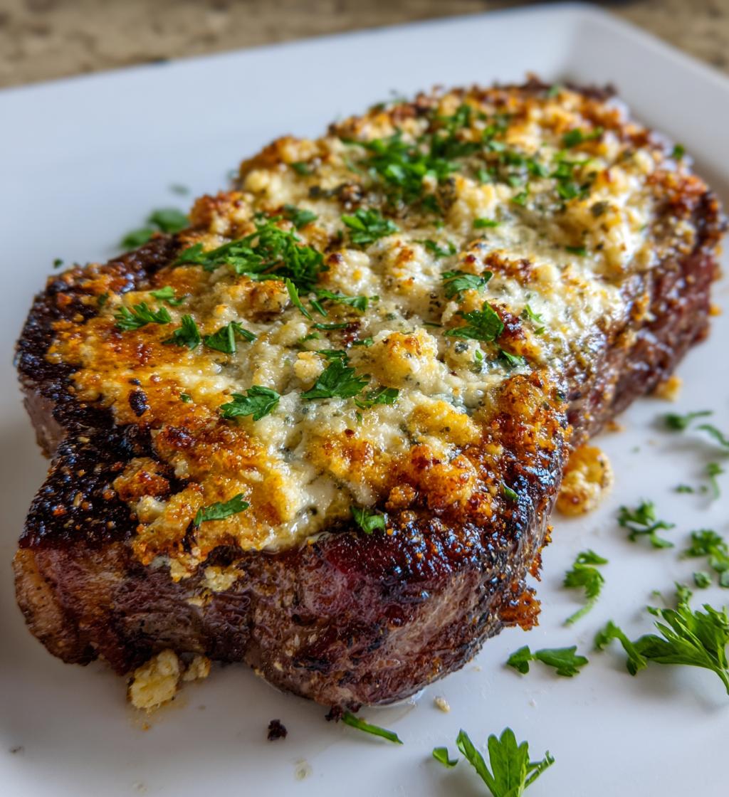 blue cheese crusted steak recipe - detail 1