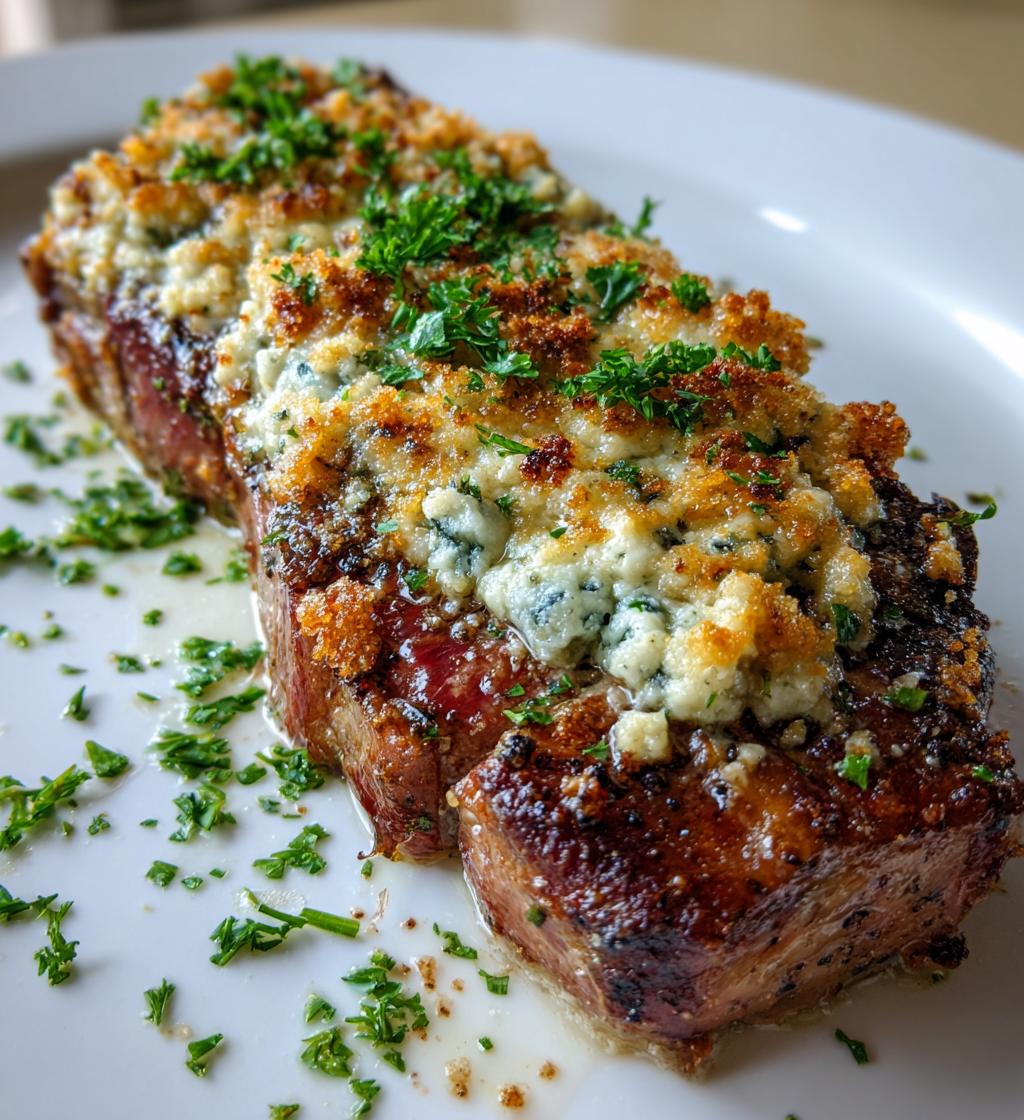 blue cheese crusted steak recipe