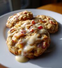 candy apple cookies with shadow milk are delicious