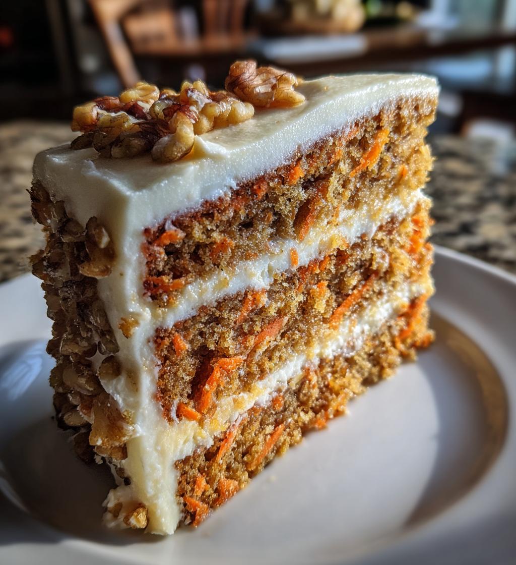 carrot cake with cream cheese frosting is delicious - detail 1