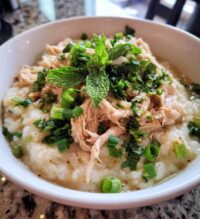 chao ga vietnamese chicken and rice porridge is delicious