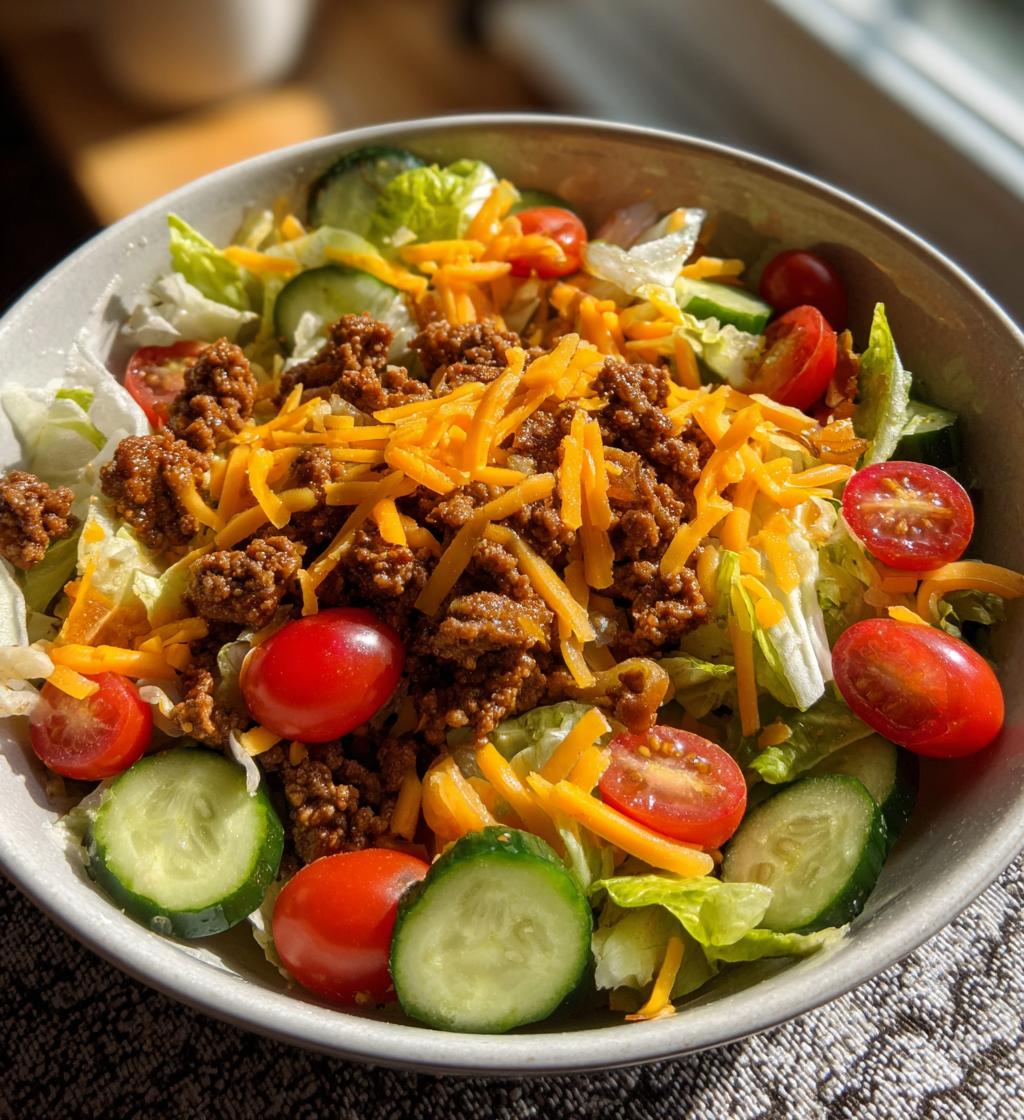 cheeseburger salad recipe - detail 1