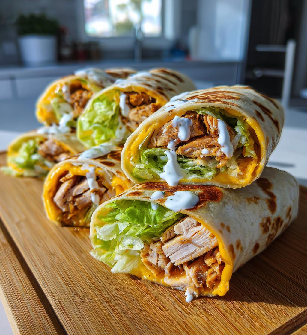 cheesy garlic chicken wraps for a delicious meal - detail 1
