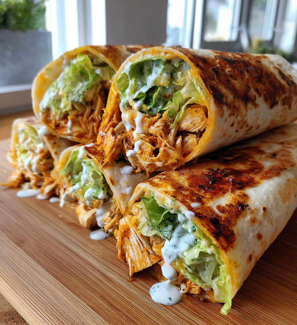 cheesy garlic chicken wraps for a delicious meal